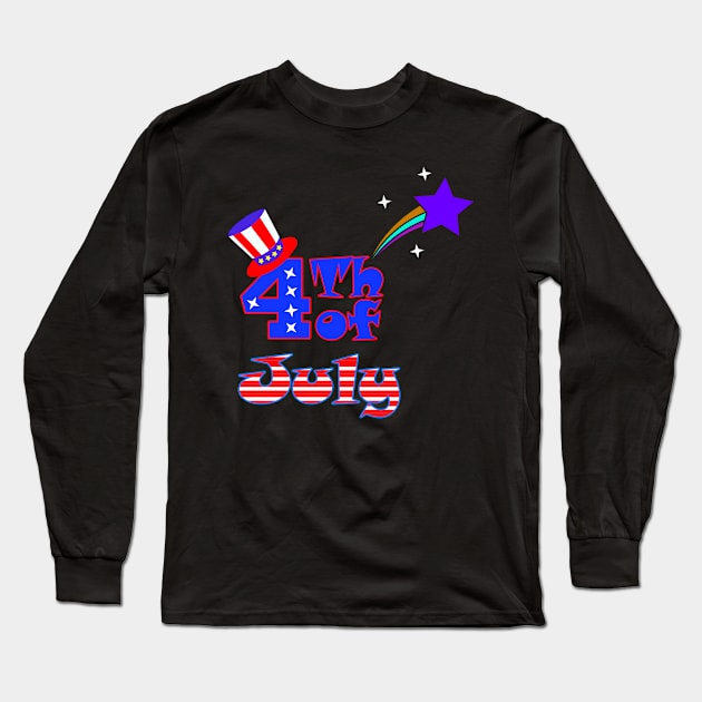 July 4Th America Long Sleeve T-Shirt by Saldi